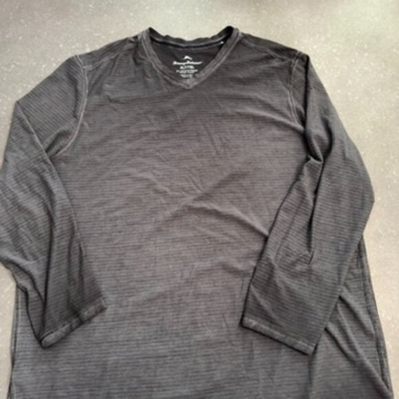 Tommy Bahama Long-Sleeve Crewneck Tee – Charcoal Gray – Size XLT - Picture 3 of 12